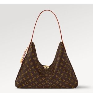 Louis Vuitton Monogram Crescent Shoulder Bag in Brown & Gold